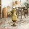 Decorative Antique Style Metal Jug Floor Vase with 2 Handles - Vintage Inspired Rustic Design for Entryway, Living Room, or Dining Room - Tall Elegant Home Decor Accent - Classic Metal Vase